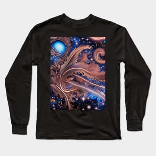 Other Worldly Designs- nebulas, stars, galaxies, planets with feathers Long Sleeve T-Shirt